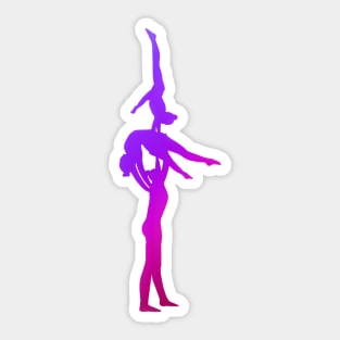 Women’s trio doing straddle on backbird Sticker